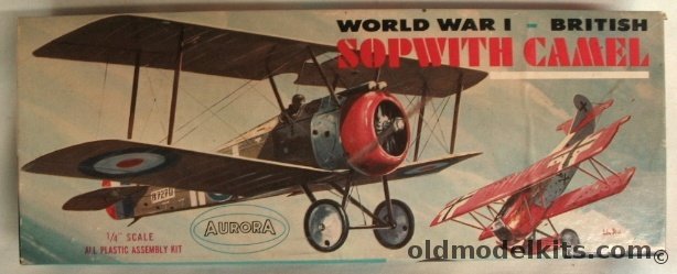 Aurora 1/48 Sopwith Camel, 102-100 plastic model kit